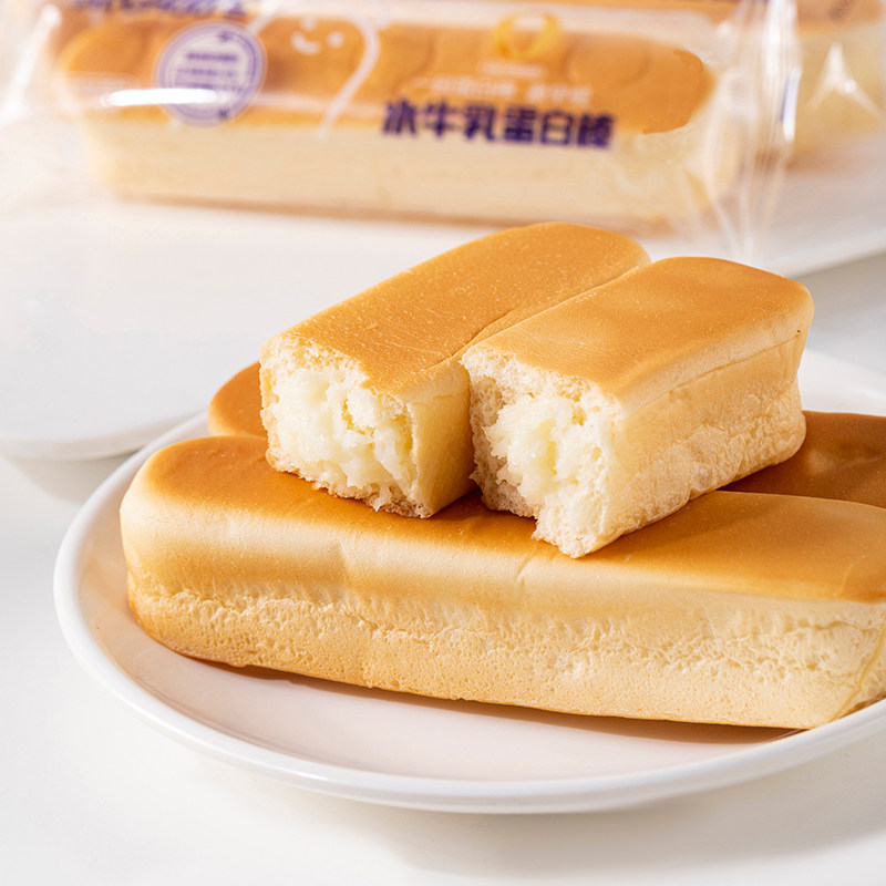 豪氏水牛乳蛋白棒长条面包早餐整箱蛋糕手撕奶酪夹心营养零食软棒图片