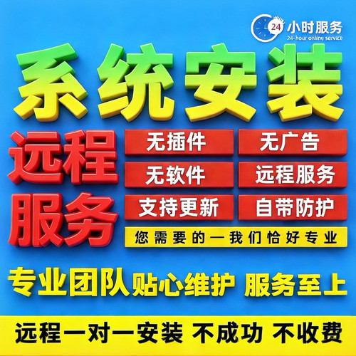 远程安装电脑系统重装win10/11/7纯净版专业版台式笔记本升级刷机