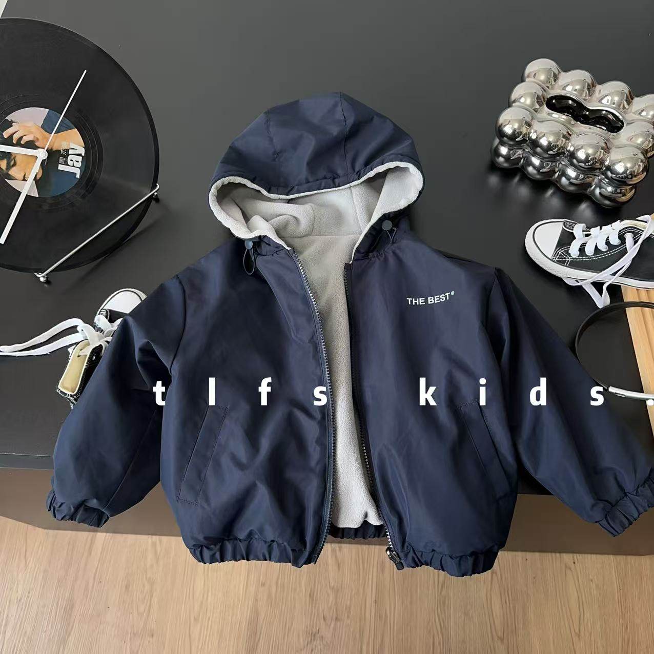 儿童2025秋冬新款两面穿加绒外套男女童百搭休闲宽松夹克上衣潮,童装/婴儿装/亲子装,普通外套,淘宝优惠券,粉丝福利购,淘宝优惠卷