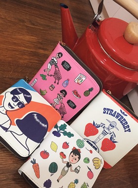 △咖喱小姐 bentoy原创卡通丑萌拉链趣味小清新女短款钱包卡包