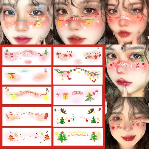 卡通可爱儿童圣诞节纹身贴纸