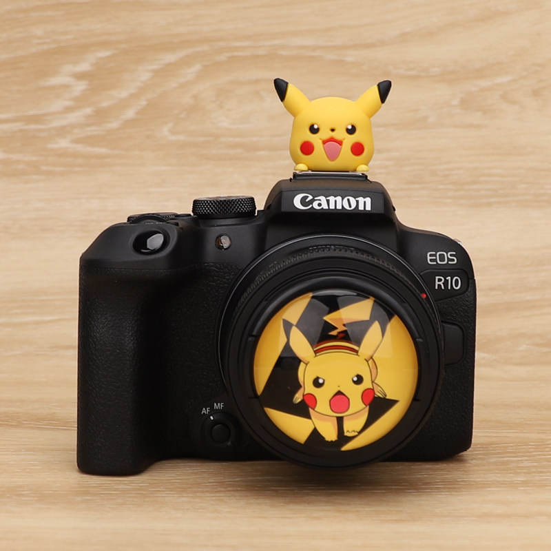 皮卡丘套装  创意卡通单反相机镜头盖保护盖立体热靴盖公仔组合