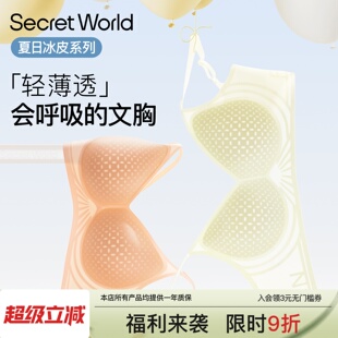 secretworld内衣女小胸聚拢夏薄款网孔透气舒适无痕防下垂文胸罩