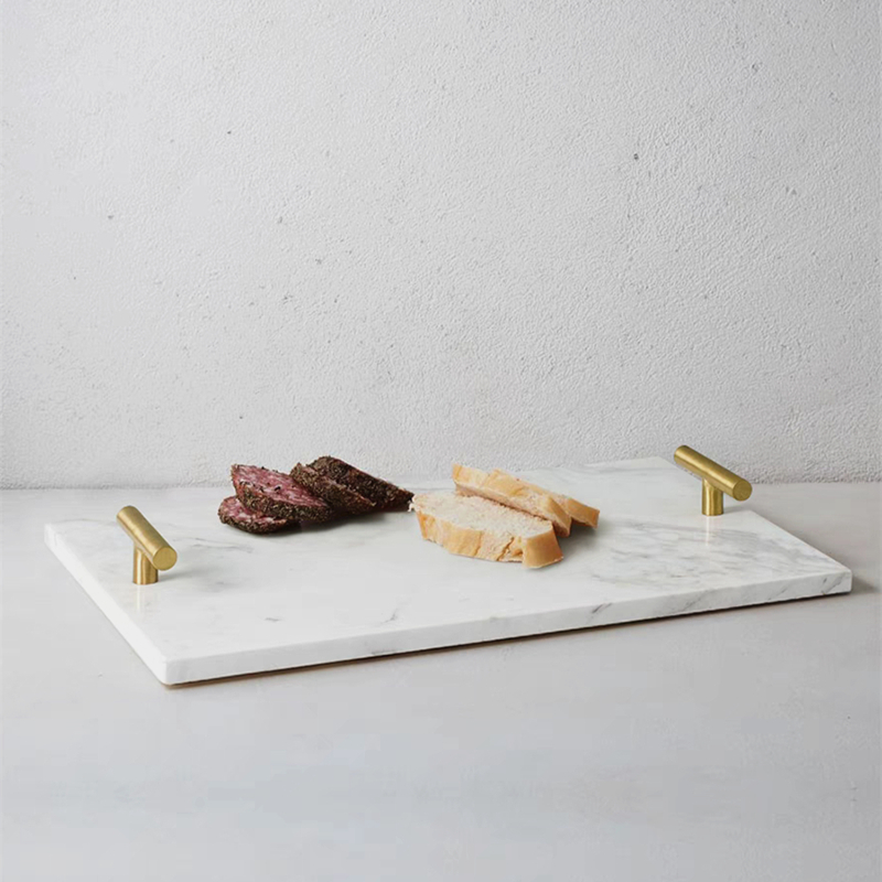 创意大理石托盘蛋糕面包平盘高级感家用轻奢餐盘寿司盘水果点心盘