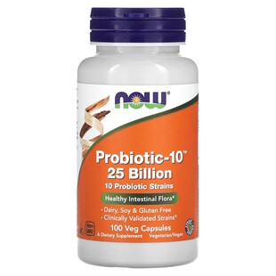 大瓶装NOW Foods诺奥Probiotic-10 250亿成人益生菌100粒调理肠胃