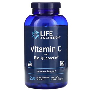Life Extension维生素C1000mg250片生物槲皮素VC美国原装VitaminC