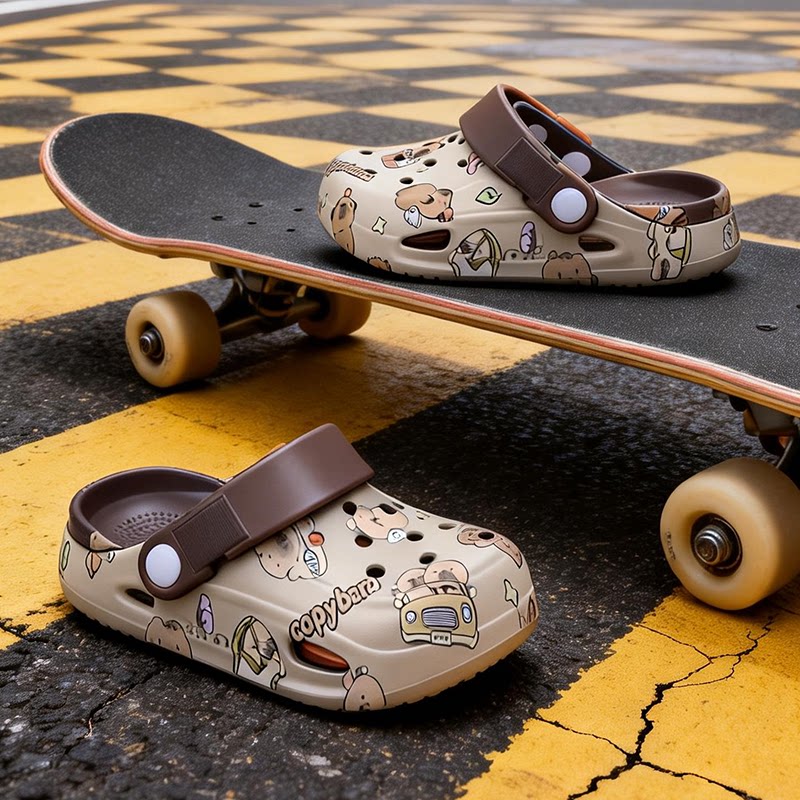 儿童洞洞鞋夏季男童凉拖鞋卡通小孩宝宝防滑软底包头防撞2026新款