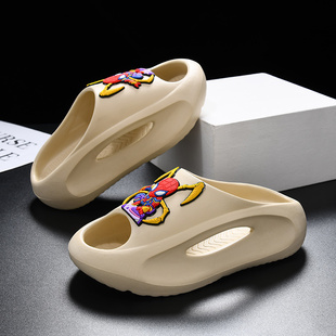儿童拖鞋蜘蛛侠男童宝宝中大童室内防滑椰子鞋男孩卡通小孩凉拖鞋