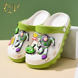 男童洞洞鞋夏季新款卡通儿童拖鞋男孩宝宝室内防滑透气亲子凉拖鞋