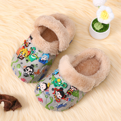 儿童拖鞋冬季毛毛保暖棉拖鞋