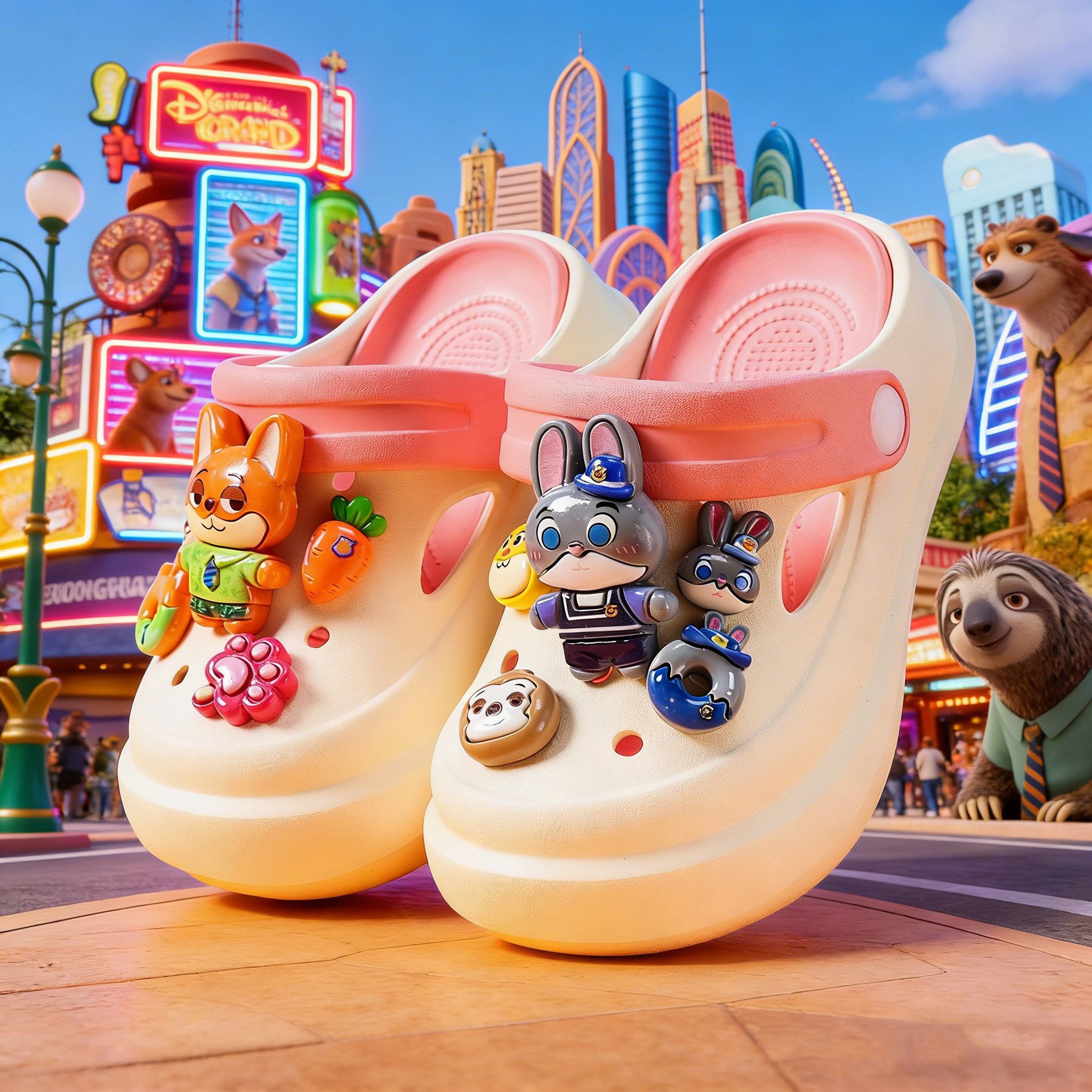 疯狂动物城女童洞洞鞋2026新款卡通儿童凉拖鞋防滑女孩中大童软底