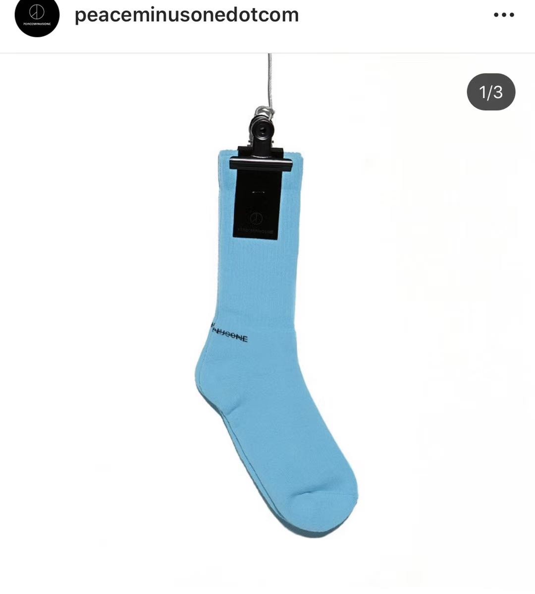 peaceminusone 袜子 socks 天蓝 黄色图片