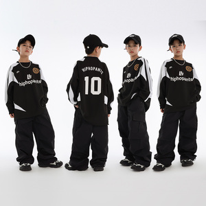儿童街舞潮服套装男童嘻哈演出服宽松偏大hiphop街舞穿搭女孩潮装