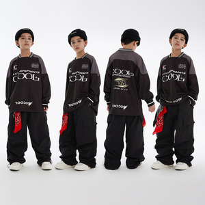 少儿hiphop街舞童装演出服嘻哈男童街舞套装儿童潮服酷帅表演服