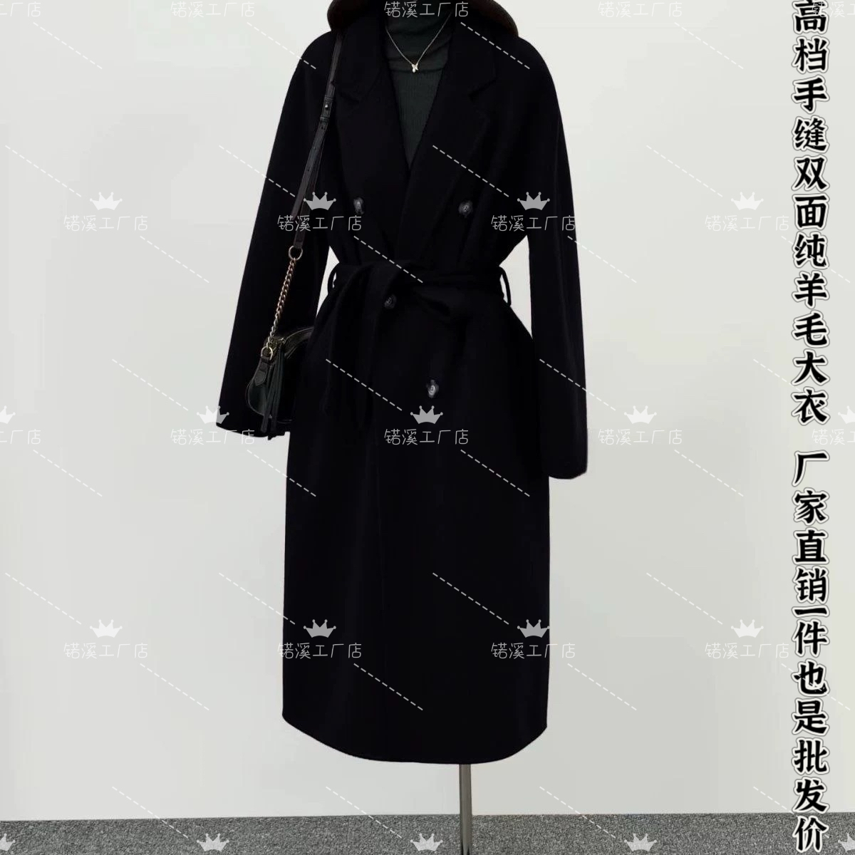 2025秋冬新款双面羊绒大衣长款高端双面纯羊毛外套经典款101801