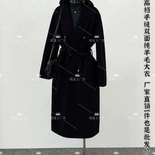 2025秋冬新款双面羊绒大衣长款高端双面纯羊毛外套经典款101801