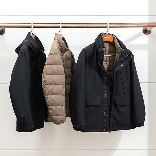 Aomiitu意产丝羊毛三合一羽绒服