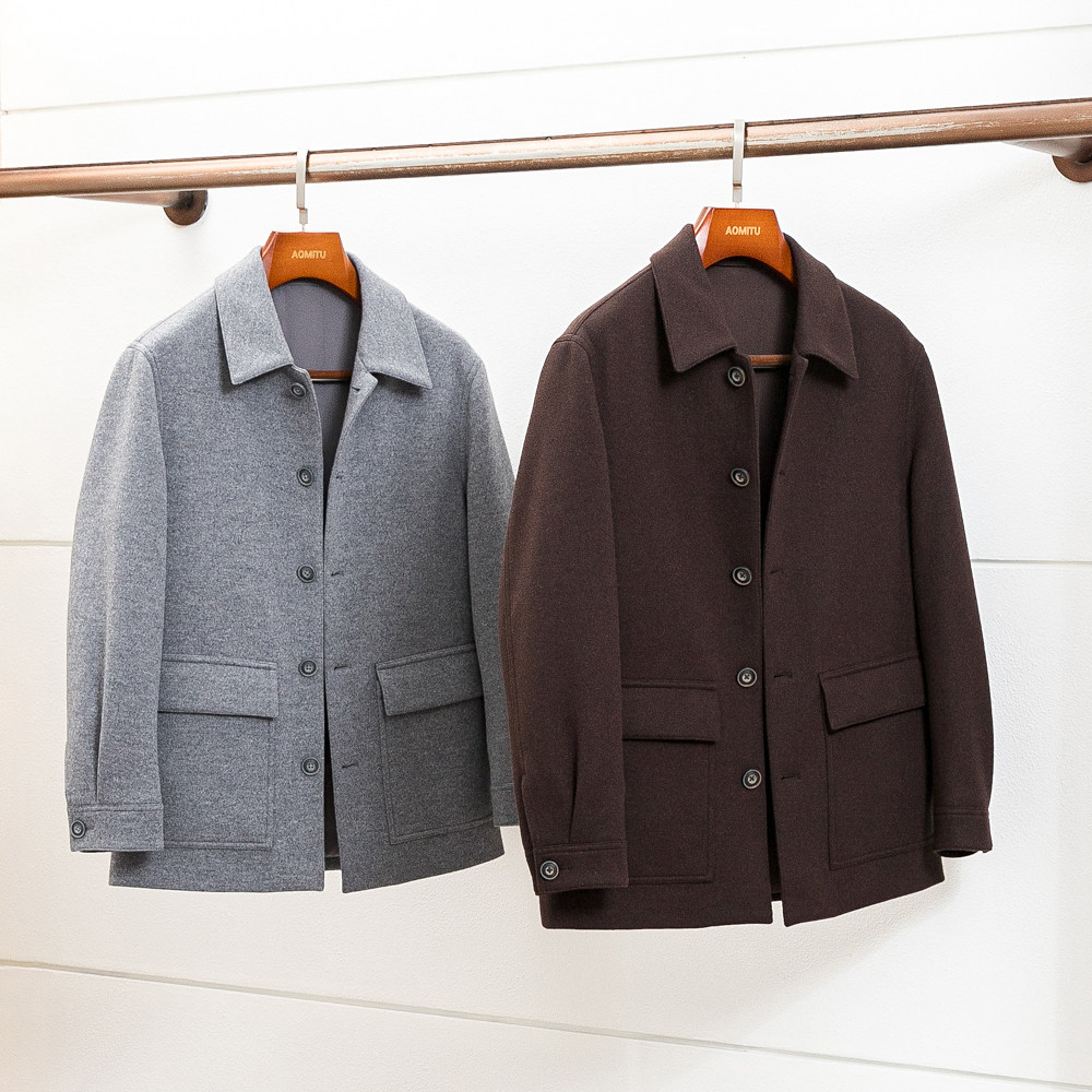 Z*HP同源 秋冬男士加厚羊毛风衣毛呢大衣 老钱风男士加厚羊毛棉衣,男装,毛呢大衣,淘宝优惠券,粉丝福利购,淘宝优惠卷