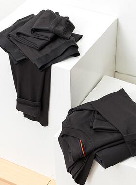 苾入神福利！奢宠肌肤！秋冬男士加绒保暖打底套装打底裤长袖T恤