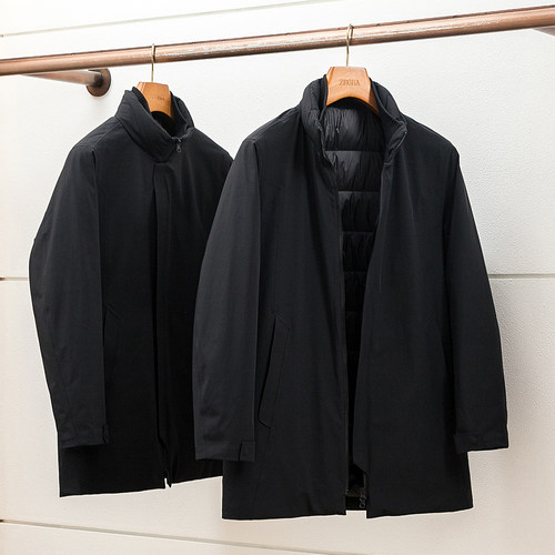 90白鸭绒双面穿冬季保暖羽绒服