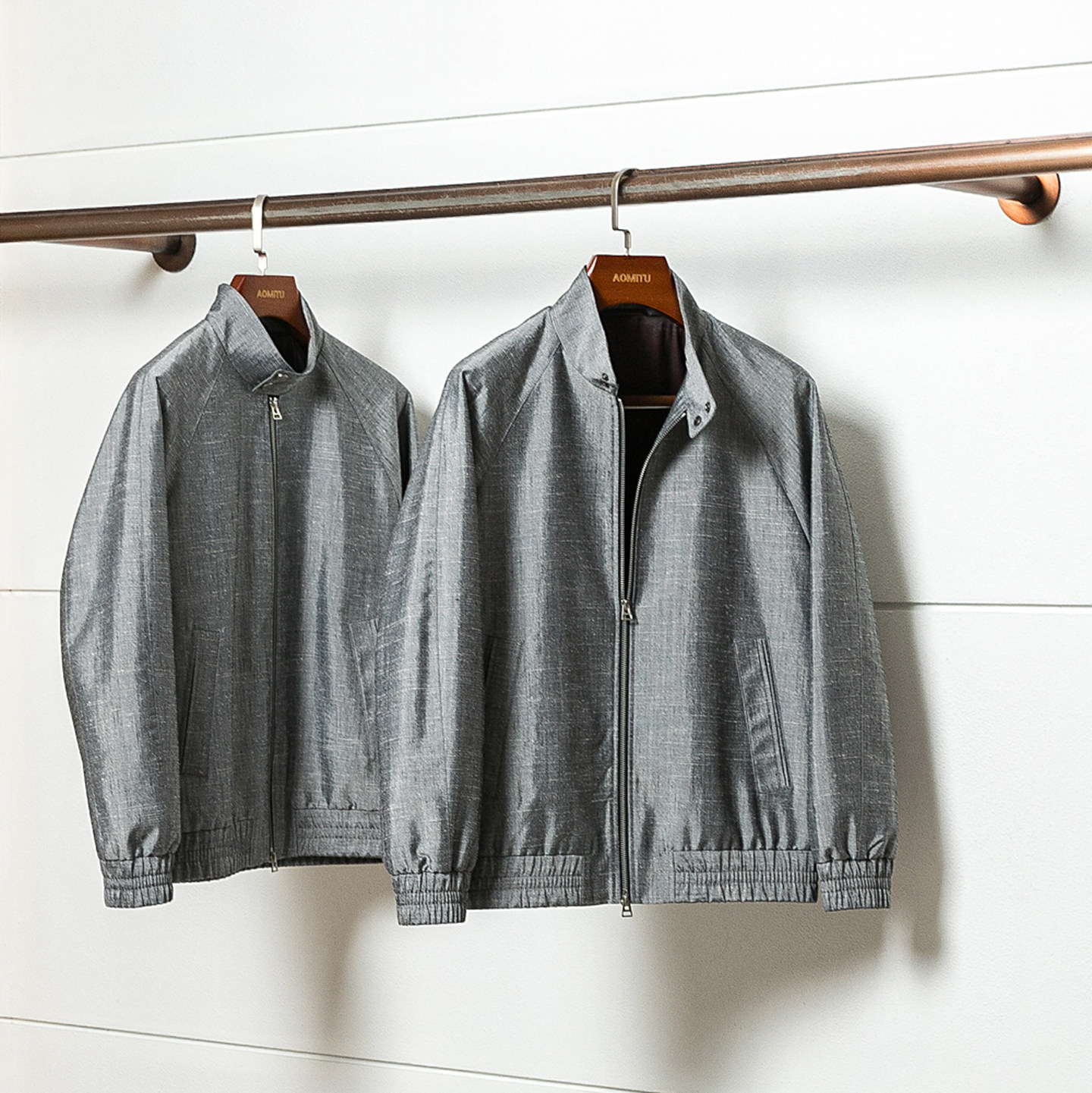 限量鼎奢 三之星进口丝毛 春秋男士哈灵顿立领夹克老钱风男士外套