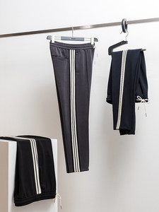 旭化成铜氨丝/春秋男士高端卫裤铜氨空气层休闲裤织带潮流卫裤ins