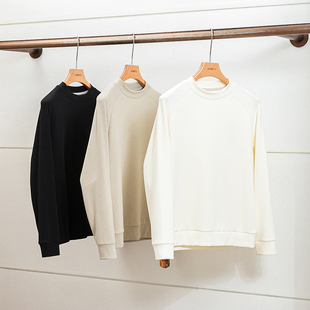 暖糯到爆炸!Naia醋酸羊毛 秋冬男士加绒保暖卫衣打底衫纯色打底