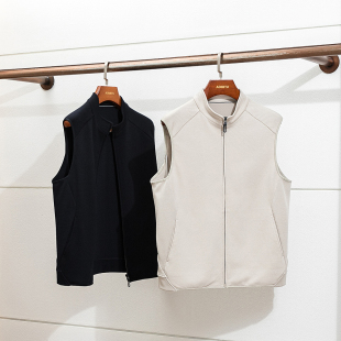 羊毛休闲马甲外套简约商务羊毛马甲背心男 秋冬男士 HP系同源料