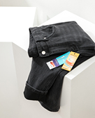 意奢同料 秋冬男士 加绒加厚牛仔长裤 防风保暖 直筒弹力牛仔长裤 男