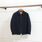 2.6W 男士 型暖并存 冬季 行政翻领羊毛鹅绒夹克 意产120S丝羊毛 Z版