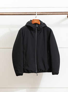 M版 14800 90白鹅绒 冬季男士短款连帽鹅绒服轻暖极简鹅绒夹克男