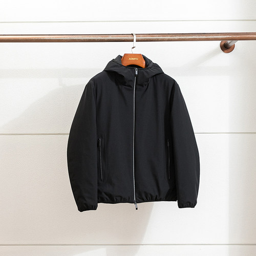 Aomitu冬季男士短款连帽鹅绒服