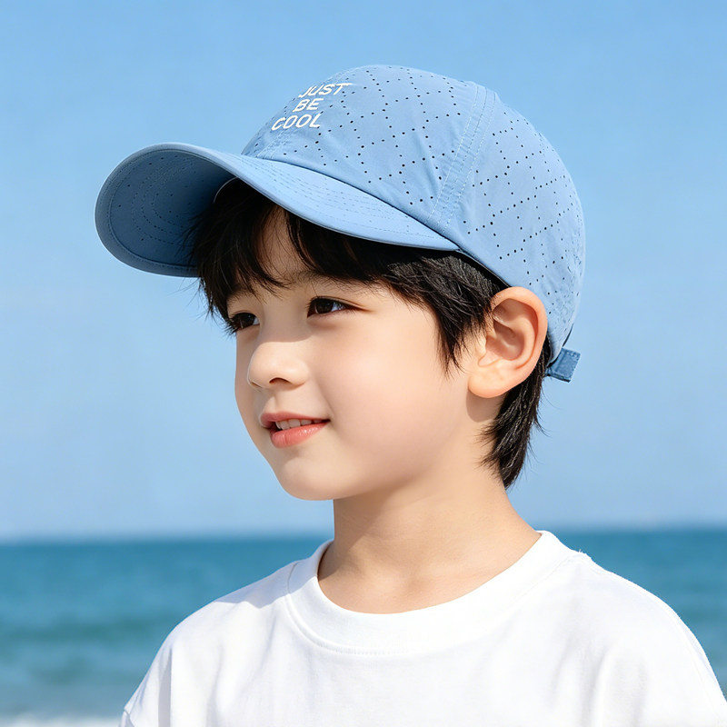 夏季儿童速干透气遮阳防晒鸭舌帽图片