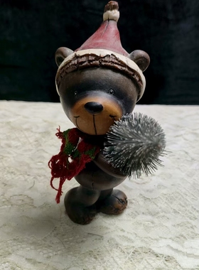 满20包邮，树脂小熊摆件，样品瑕疵介意勿拍