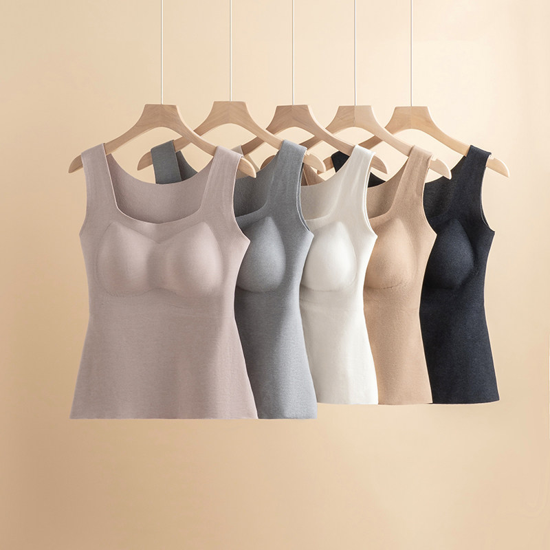 云感莱赛尔吊带保暖背心女秋冬新款带文胸加垫内搭无痕方领打底衫,女士内衣/男士内衣/家居服,保暖背心,淘宝优惠券,粉丝福利购,淘宝优惠卷