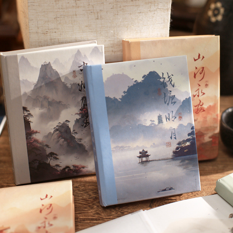 纸先生A7盖章本东方景色创意国风插画记事手帐本笔记本