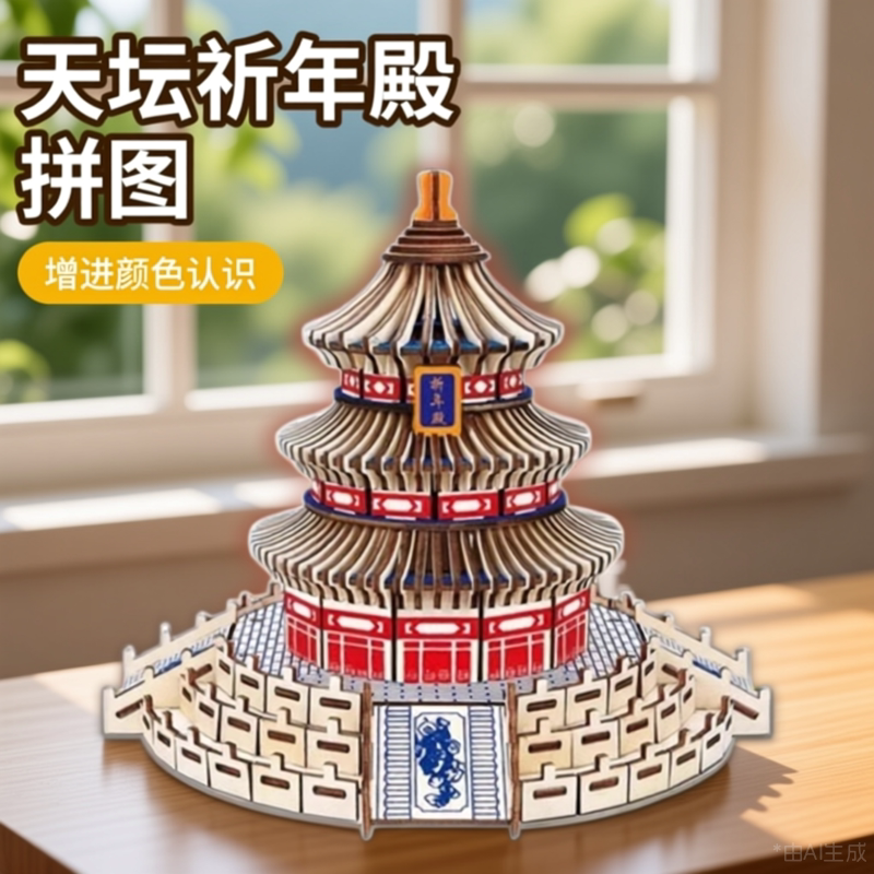 中国北京天坛祈年殿模型立体拼图图片
