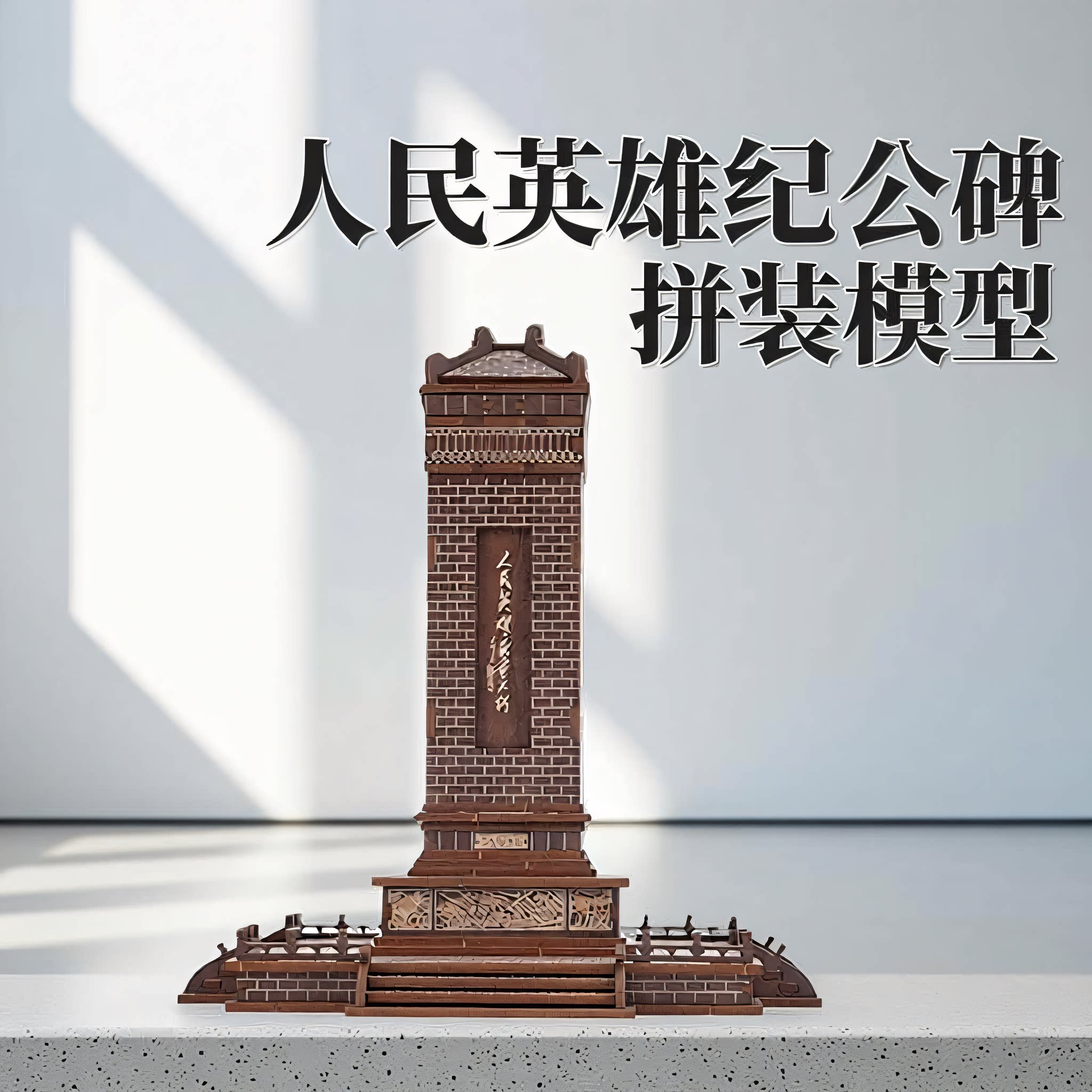木质人民英雄纪念碑3D立体拼图