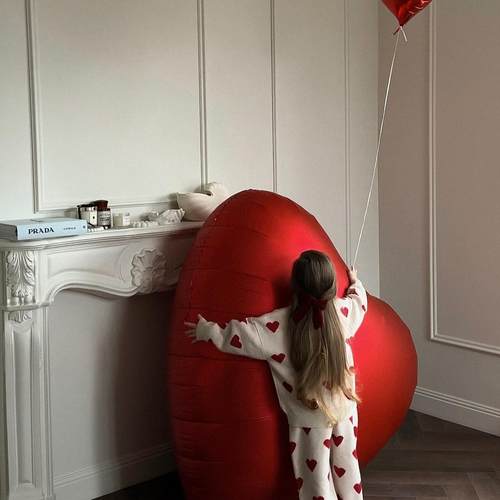 超级大爱心红色心形铝膜飘空气球