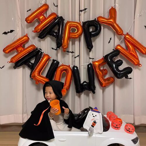 HAPPYHALLOWEEN万圣节铝膜字母