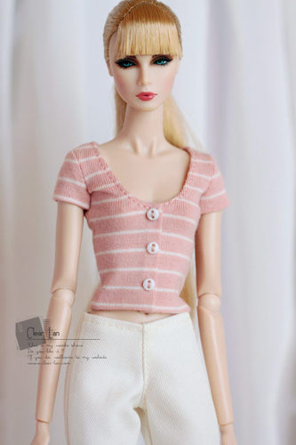 [M-201809-08]上衣/FR Momoko Barbie Blythe Mico 娃衣
