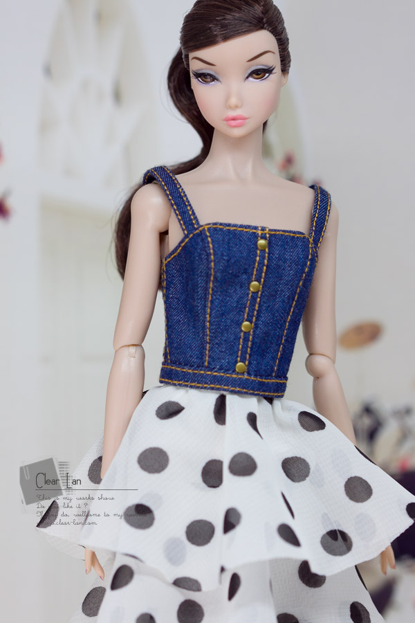 [M-201906-01]吊带上衣/FR Momoko Barbie Blythe OB Mico 娃衣
