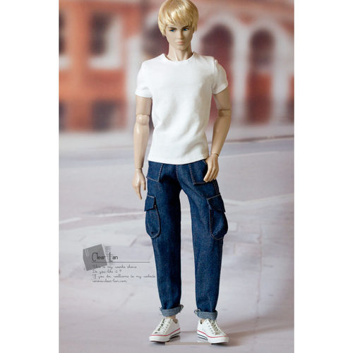 [H-201902-63]牛仔工装裤/FR OB 6分 男娃衣