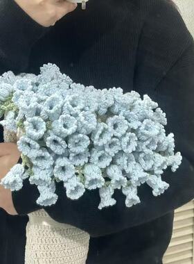 星选手工编织毛线diy玫瑰花铃兰毯子茉莉花花束抱钩针创意礼物