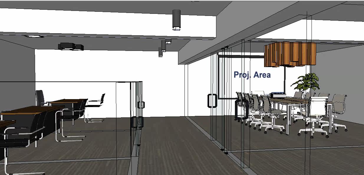 办公空间草图大师室内SU模型 sketchup设计素材源文件skp模型库