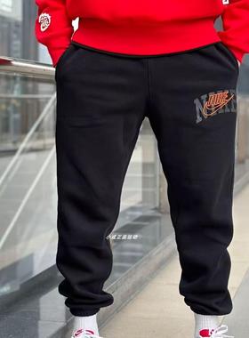 耐克Nike男子新款加绒保暖休闲运动针织束脚长裤 FV4454-010-410