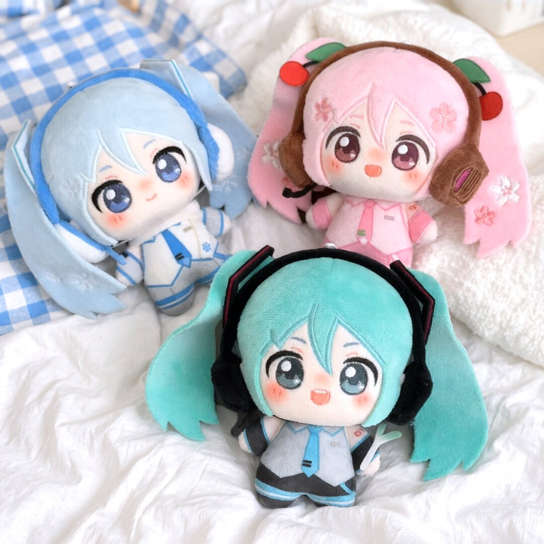初音未来10cm印花体棉花娃娃