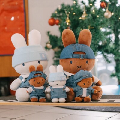 首尔限定牛仔米菲兔鲍里斯挂件