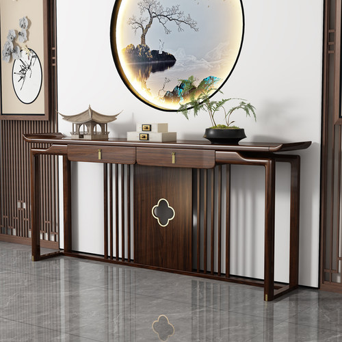 新中式玄关桌条案客厅入户入门柜