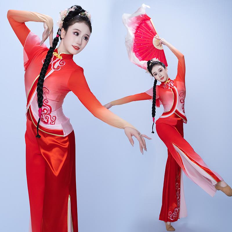 古典舞演出服女飘逸中国风2025新款舞蹈服装成人表演服装秧歌服